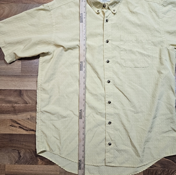 Cabela’s Men’s L Tall Short Sleeve Outdoor Fishing Shirt Yellow - Picture 4 of 6